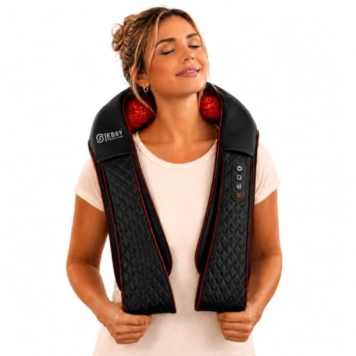 Shiatsu Nackenmassagegerät mit Wärme Neck Massagegerät Rücken Nacken Schulter Massageroller Nackenmassage Rückenmassagegerät Nackenschmerzen Massagegeräte Massage Muskel Massagegerät