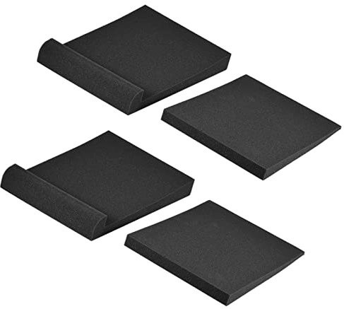 Juspins Schallabsorber Akustikschaumstoff, 2er-Pack Studiomonitor-Lautsprecher-Isolations-Akustikschaumpolster max. 9,6 '' * 7,7 '' Nutzfläche