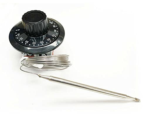 TOTMOX 16A Commutateur de Contrôle de Température Capillaire pour Thermostat de Voiture Refroidissement Radiateur Ventilateur Chauffage,0-120°C Commutateur de Contrôle de Température Réglable