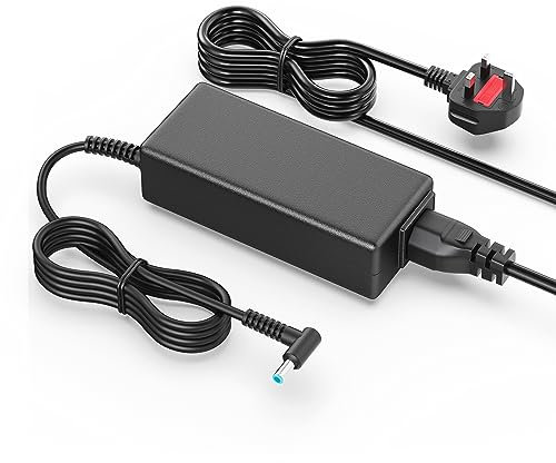 65W Laptop Charger for HP Pavilion Envy Hp Elitebook, HP Chromebook, Charger HP 250 G7 G6 255 G7 741727-001 Notebook Charger Power Cord Cable UK 65W