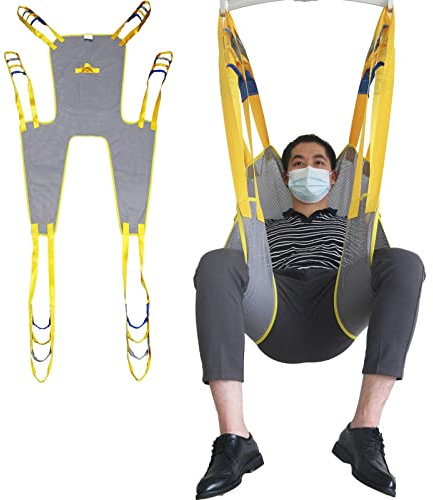 Niczu Imbracatura per Sollevamento Toilette, Sollevatore per Vasca da Bagno per Pazienti Imbracatura per Gambe Divise, Imbracatura per Sollevamento Paziente in Rete per Disabili,L