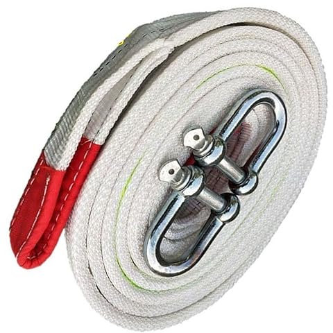 ZZDZW Abschleppseil Set 5t 8t 10t 15t 20t 25t Notfall Abschleppgurt - Abschleppseil Pkw - Bergegurt - 100% Reißfest -Mit D-Ring-Haken-Seil Für Bergungsschlepp Offroad Auto (Size : 7m(20T))