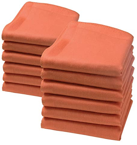 merrysquare - Little Handkerchiefs - Size 9 inches square - 100% Cotton - LILLIPUT Model (Orange)