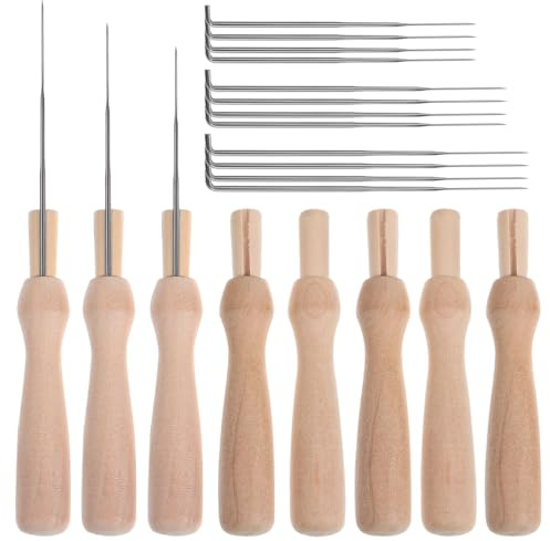 Ciieeo Filznadel Set Mit Holzgriff Für Trockenfilzen Nadel-Filzungs-Kit Mit Verschiedenen Filznadeln Zur Woll- Und Garnverarbeitung Präzise Werkzeuge Für Anfänger Und Handarbeiten