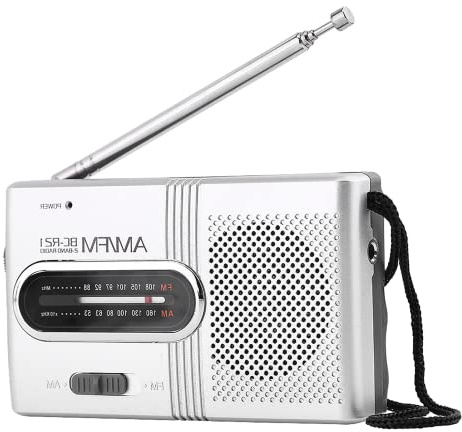 Mini Radio Portátil Am/FM, Radio Personal con Altavoz Incorporado, Radio Pequeña con Antena Telescópica, con Conector Estándar para Auriculares.