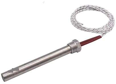 MSEURO 120v Cartridge Heater with 1/2'' Thread 240v Hot Rod Heater SUS304 Immersion Heating Element 0.5kw/0.75kw/1kw/1.5kw/2kw Lucky (Size : 240V, Color : 500w 152mm)