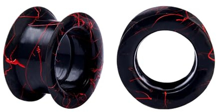 Longbeauty 1 Paar Hollow Hart Silikon Tunnel Plugs Ohr Piercing 3mm-25mm