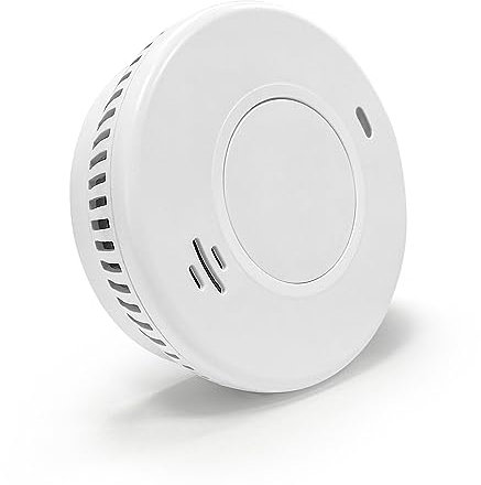 Smoke Alarm for Home, 10-Year Battery Fire Alarm, LED Indicator Silence Button Smoke Detector Conforms to EN 14604 Standard Fire Alarm with LED Indicator Q-Label 85dB