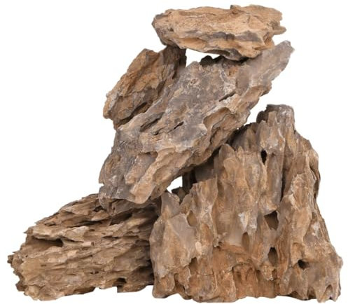 vidaXL Mixed Colour Dragon Stones - 10 kg Natural Aquarium Decorative Rocks, Suitable for Aquascaping and Garden Landscaping