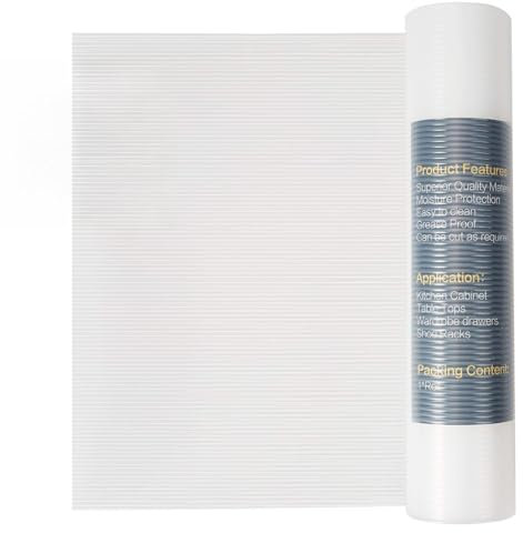 Schubladenmatte 31x610 cm Antirutschmatte Schubladen Shelf Liner Eva Küchenschubladenmat Schrankpapier Schubladeneinlage für Kühlschran Regale Unterlage Teppich Zuschneidbar