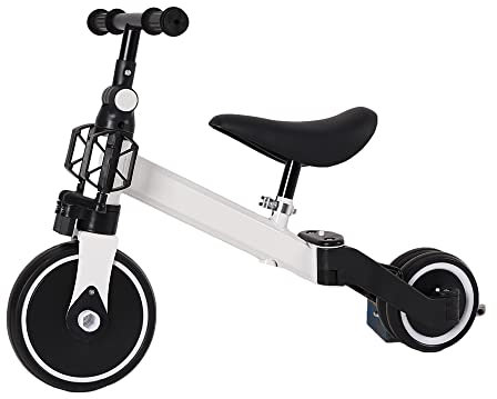 OHMG Kinder Laufrad ab 1 Jahr Balance Lauflernrad Spielzeug mit 4 Räder für 10-36 Monate Baby, Erst Rutschrad Fahrrad für Jungen Mädchen als Geschenke