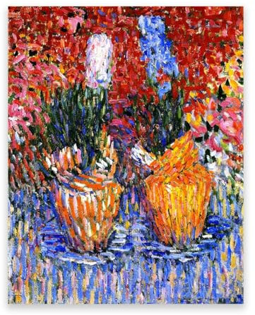 RYLJCZ Reproduktion eines berühmten Gemäldes von Alexej von Jawlensky –expressionismus bilder – Leinwand-Wandkunstbild für Heimdekoration (Hyazinthen-Töpfe), 30 x 40 cm (11,8 x 15,7), Nur Leinwand