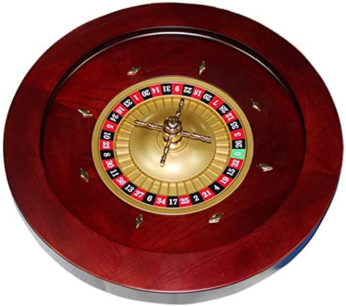 CFDZCP Hölzernes Roulette-Rad-Set Mit Einzel-Null-Layout, Präzisionslager In Casino-Qualität, Perfektes Roulette-Spiel, Roulette-Tisch, Party-Spiel, Requisiten-Tischrad, Mahagoni