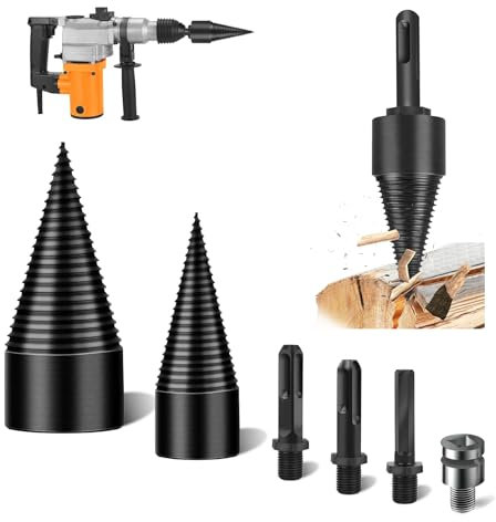 Holzspalter Bohrer 45mm + 32mm mit 4 Bohrgriffe (1.33, Kilogramm)