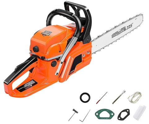 Motosega a benzina 52 CC, motosega a benzina, lunghezza spada 20 pollici, motore a benzina a 2 tempi, potenza 3,1 CV, sega a benzina, motosega manuale a gas Power