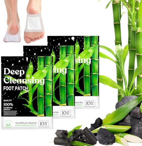 Detox Foot Patches 30 Pcs, Natural Deep Cleansing Detox Foot Pads for Stress Relief, Foot Detox Pads Improve Sleep Quality and Enhance Blood Circulation