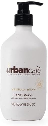 Urban Café Nettoyant pour les mains, Formule hydratante avec nettoyant doux, Savon pour les mains à usage quotidien pour la cuisine et la salle de bain, Savon liquide parfumé à la gousse de vanille 50