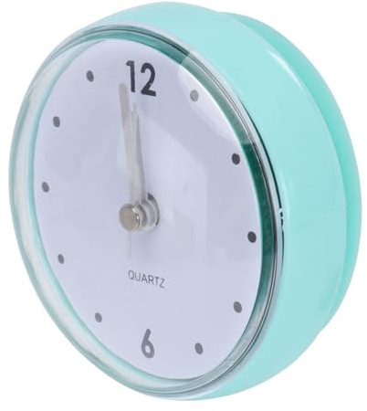 Gatuida 1pezzi Orologio Da Parete Silenzioso Antiappannamento Per Bagno Cucina Ventosa Facile Da Installare e Leggere