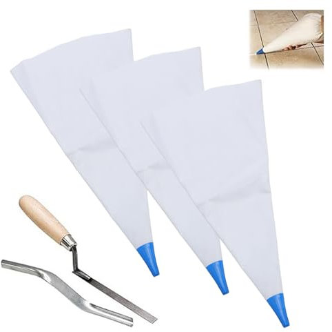 Bolso de Lechada de 3 Pcs, Bolsa de Mampostería de Mampostería de Azulejos de Lágrimas de PVC, Bolsa de Sellador de Cemento, Bolsa de Lechada