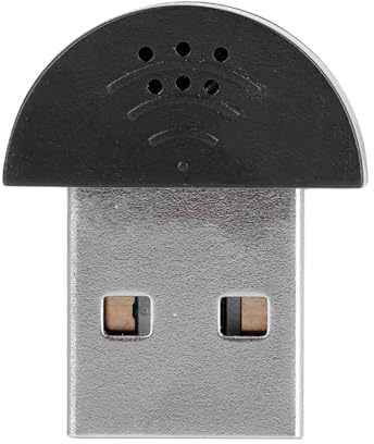 Haofy Mini Micrófono USB de Alta Sensibilidad, Diseño de Plug-and-Play, Tecnología Cancelación Ruido, Micrófono Omnidireccional con Potente Compatibilidad para Laptop, PC o Mac con Skype, Chat, Chat,