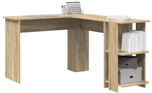 vidaXL Escritorio de Esquina Roble Sonoma Madera de ingeniería