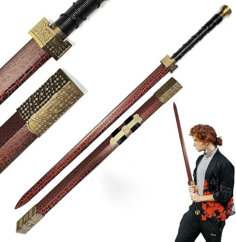 Bokken in legno, Shinai, Katana Wakizashi Tanto, Spada Kendo Accessori per armi in legno, Allenamento di combattimento con spada Kendo, Spada Samurai, Gioco di ruolo Cosplay Iaido (Spada Cinese Jian)