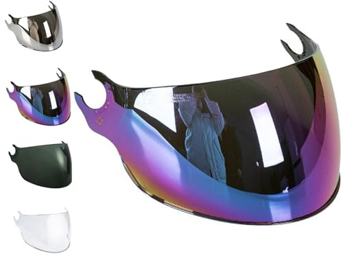 EvoParts Visière pour casque LS2 OF562 AIRFLOW (no airflow 2) (Transparent) (Arc-en-ciel)