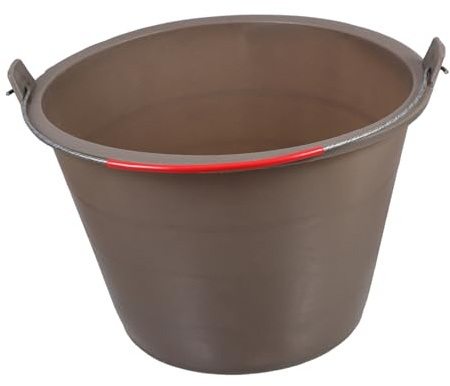 LIFKOME Seau Plastique Renforcé pour Béton et Sable avec Poignée Seau Vide Multifonctionnel pour Chantier de Construction et Utilisation Domestique