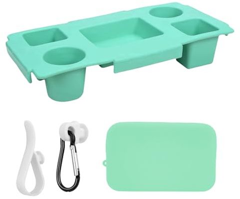 Organizador De De Playa,Bandeja De Bocadillos para Portavasos De De Playa - Organizador Multifunción De Montaje Rápido Soporte Teléfono para Salidas Familiares Estudiantes Viajes