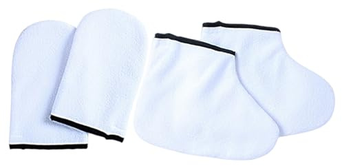 Gants de de paraffine | Gants de soins des mains et des pieds, gants réutilisables et couvre-pieds – pour femmes et hommes – pour la maison, la pédicure, le spa, la routine quotidienne, les soins
