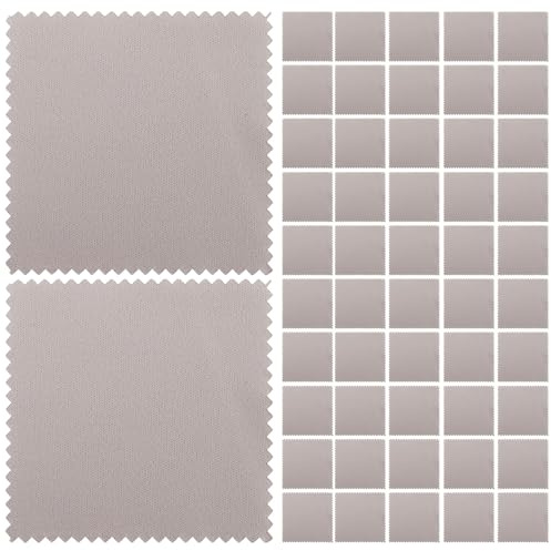 Paño Limpiador de Plata para Joyas 8x8 Cm Gamuza 50 Piezas | Pulido Delicado, Acción Anti-deslustre, para Collares y Accesorios, Formato Cuadrado Compacto