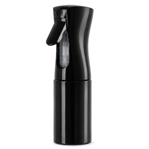 200ml Spray Bottles Continuous Mist Refillable Empty Hair Spray Bottle | Black Empty Refillable Bottle for Hairstyling, Salon, Skincare,Pets & Cleaning, Empty Water Mister | Curly Hair Refresh