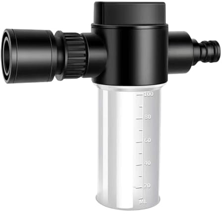 Distribuidor de manguera de jardín, 100 ml, pulverizador dosificador de fertilizante líquido, dispositivo de riego de jardín de precisión con escala, para césped, jardín, terraza, adultos y