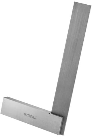 Faithfull Engineers Steel Try Square 150mm (6in) – Precision Ground, Hardened Steel Blade, Accurate Marking, Measuring & Layout Tool for Metalworking & Woodworking
