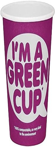 BioPak Taza de café compostable de doble pared I'm A Green Cup, 230 ml, juego de 500 tazas calientes desechables