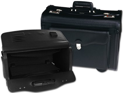 Maletin atache piloto p-732 negro con asa extensible -cerradura con combinacion -ruedas 49x35x22,5 cm