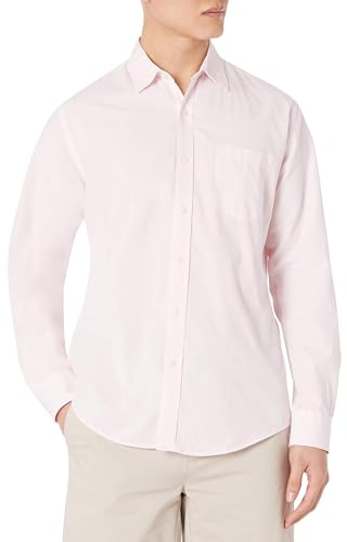 Amazon Essentials Chemise en Popeline à Manches Longues, Style Décontracté, Coupe Standard Homme, Rose, XL