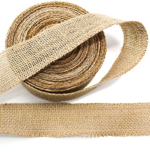 CaPiSo 10m Juteband 40mm Jute für Juteschleife aus Naturjute Schleife Frostschutz Naturband nachhaltig Weihnachten