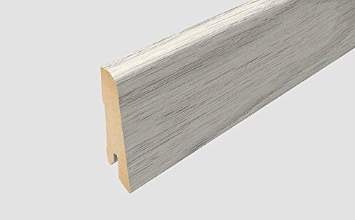 Egger Sockelleiste 6 cm L536 passend zu Fußboden Zermatt hell, Ruviano Eiche grau (Maße: 60 x 17 x 2400 mm)