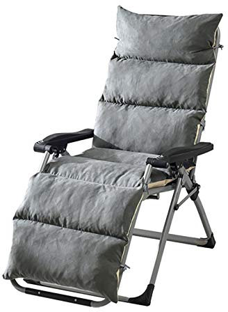 Ledph Deckchair Auflagen, Verdickte Sitzauflagen GartenmöBel, Liegenauflagen FüR Sonnenliege, Liegestuhl, Relaxliege,Grau,175 * 50cm