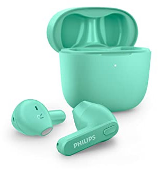 Philips Bluetooth Kopfhörer Bluetooth Ohrhörer, Schweißbeständig, 18 Stunden Spielzeit, integriertes Mikrofon, Schmale Ladebox, TAT2236GR/00, Grün