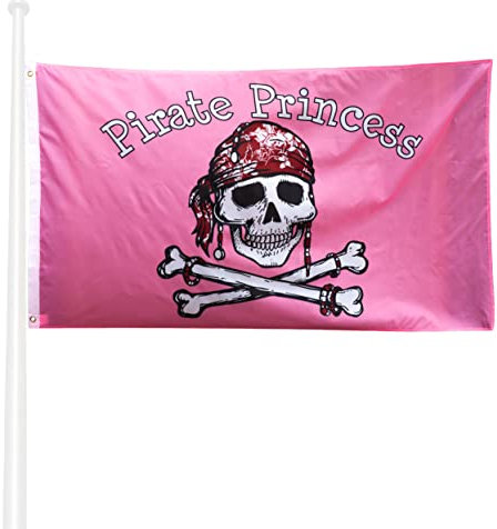 KliKil Piraten-Flagge Anne Bonny Frau widerstandsfähig für den Außenbereich 90 x 150 cm 1 Piratenflagge verstärkt-Pirate Women