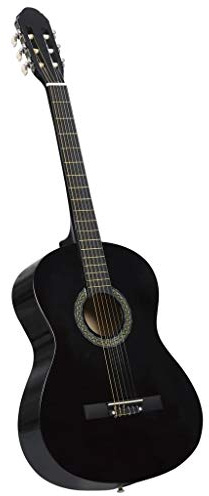 Akustik Guitar Konzertgitarre Klassikgitarre Klassische Gitarre Classical Series Acoustic Guitar Reisegitarre aus Holz, für Erwachsene Kinder Anfänger, Schwarz 4/4 39