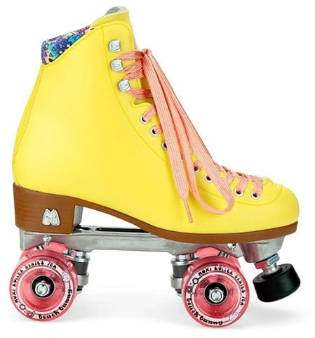 Moxi Quad Rollschuhe I Lolly Set I Beach I Jungle I Bunny I Größe 31-45 I Kinder I Mädchen I Frauen I Damen I Disco I Roller I Skates I Classic (Beach Bunny Strawberry-Lemon, US 7 / EU 38-39)