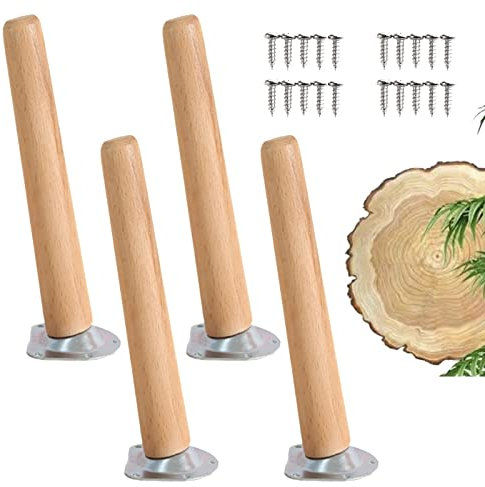 Pxzybd Möbelbeine Holz 5cm 10cm 15cm 20cm 25cm 30cm 40cm 50cm Möbelfüsse,4 Stück Schräge Tischbeine,DIY Ersatz Möbelfüße,Sofabeine,Schrankbeine,Tischfüße, 5cm(1.97in)