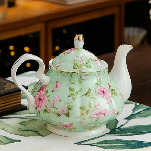 SOREZE 400ML Europäische Bone China Teekanne Englisch Nachmittag Tee-Set Teekanne Porzellan Kaffeekanne Hitzebeständige Wasserkocher Topf