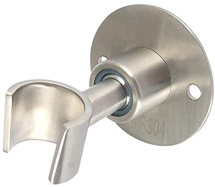 Soporte de pared para cabezal de ducha de acero inoxidable para baño, hotel, dos agujeros, 7 x 5,8 cm