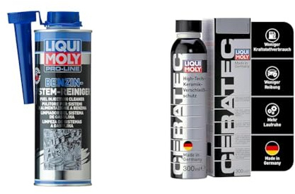 Liqui Moly Pro-Line Benzin-System-Reiniger | 500 ml | Benzinadditiv | Art.-Nr.: 5153 & Öladditiv Cera Tec Art.-Nr. 3721 Keramikverschleißschutz