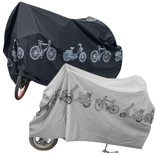 2pcs Bike Cover,Waterproof Outdoor Bicycle Cover,Bike Covers for Outside Storage,Anti-dust Rain UV Protection Bicycle Protection Cover for Mountain Bike, Road Bike