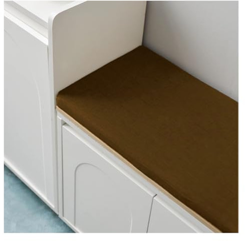 AQIGR Sitzkissen 60x30 80x30 100x30 100x40 Bankkissen Bankauflagen für Fensterbank 3/5cm Dickes Waschbare Abnehmbarer Sitzkissen für Gartenbank Esstisch, Bank, Drinnen(Coffee Color,90x50x5cm Thick)